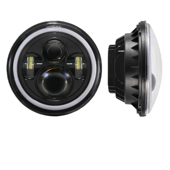 LED Headlights Projector with Angel Eyes Turn Signal blueteeth App Control for Jeep Wrangler 1997-2017 JK 2007~2017