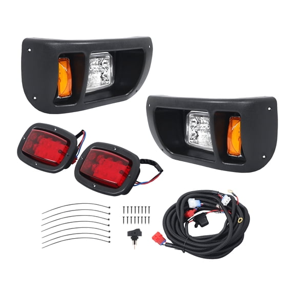 LED Headlights/Tail Lights Kit Adjustable For Club Car DS G&E Golf Cart 1993 UP
