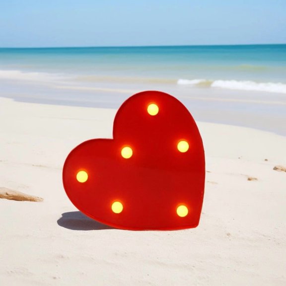 LED Heart Light,Bulb Marquee Light Up Heart, Lighted Heart Sign Night Light for Home Party Wedding Birthday Graduation Decor-Red
