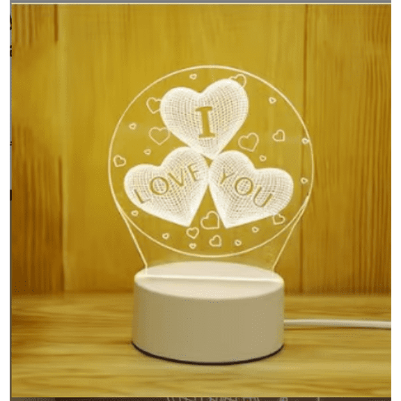 LED Heart Night Lamp "I Love You" Design