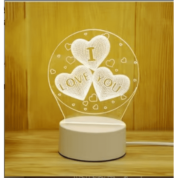 LED Heart Night Lamp "I Love You" Design