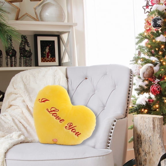 LED Heart Pillow Light, Soft Glowing Cushion for Valentine’s Day, Bedroom Decor or Child’s Night Light