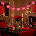 thumbnail image 1 of LED Heart String Lights, 37.8 Inch Valentine's Day Necklace Light, Battery Operated Pink Fairy Lights for Wall Window Decor(Hot Pink), 1 of 6