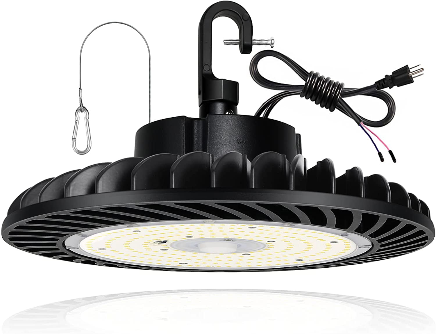 Papsbox 8 Pack 50W UFO High Bay LED Lights - 5000LM, 6500K Daylight, IP65, For Shop, Garage, Warehouse