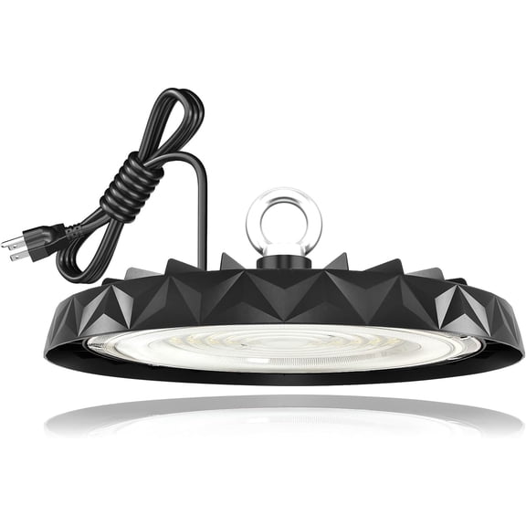 LED High Bay Light,Industrial,150W,6000K Daylight,1pack | 19500LM, AC100-277V, Energy Efficient Warehouse Shop Lighting Fixture, Geometric Design, UFO Light