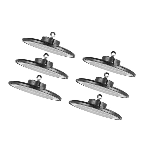 LED High Bay Lights 6 Pack, 200W 5000K 30000LM, Waterproof IP65 for Warehouse Workshop Gym