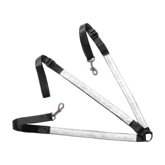 LED Horse Breastplate Collar Adjustable Equestrian Safety Gear Protective Night Safety 3 D-Rings Webbing Light for Horseback Riding White