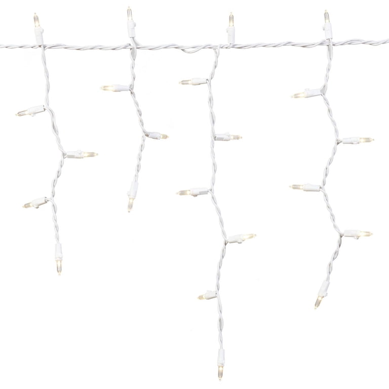 Indoor/Outdoor 300-Count LED Icicle Christmas Lights, Warm White