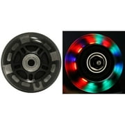 LED INLINE WHEELS 76mm 82a Skate Rollerblade Ripstik Luggage LIGHT UP 2-Pack w/ Bearings