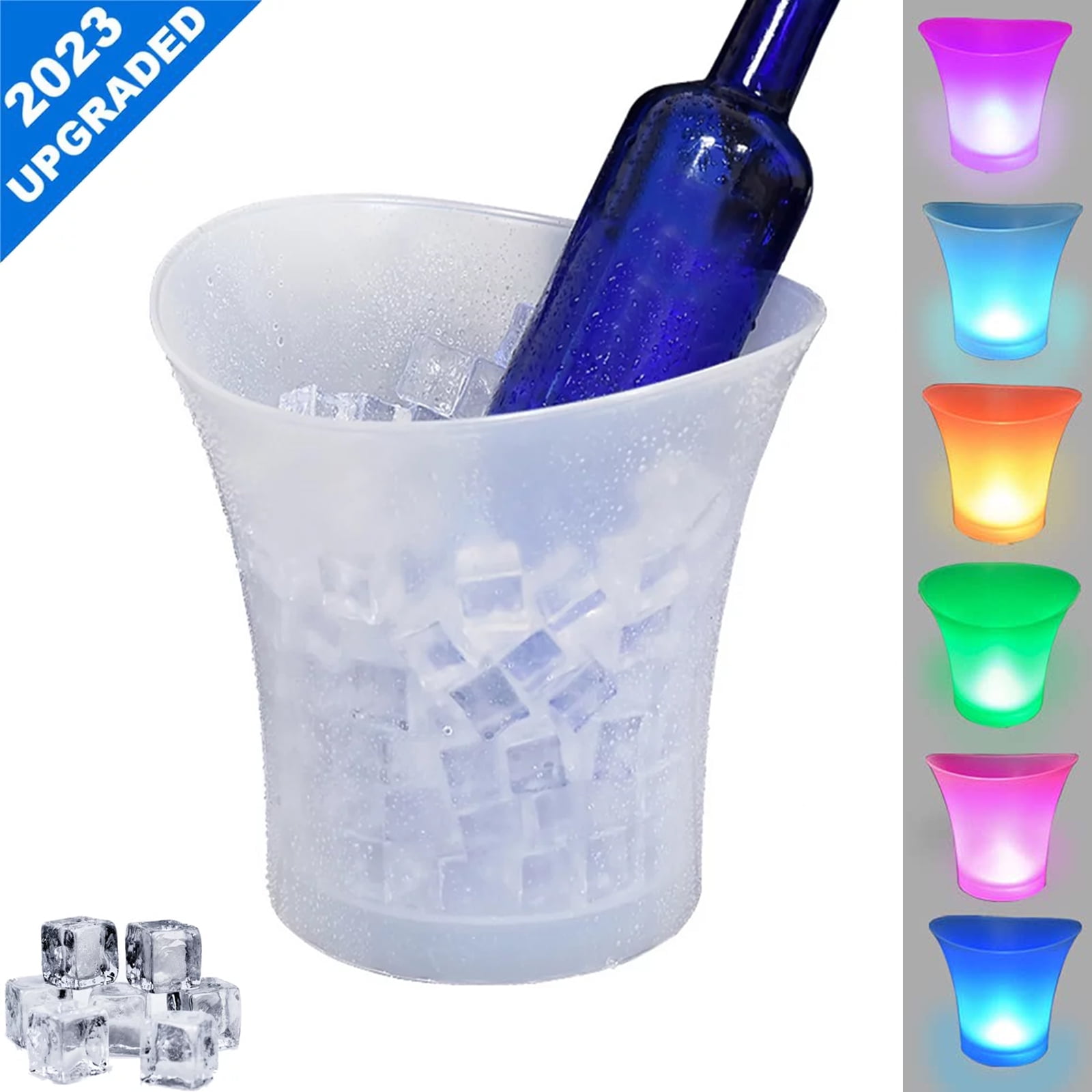 Walmart LED Ice Bucket, 5L Large Capacity for Party Beverages ...