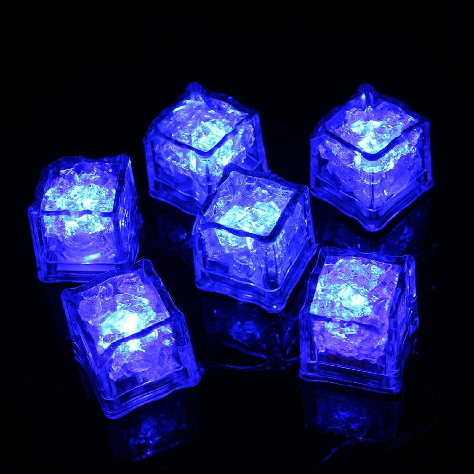 LED Ice Cube Shape Lights Liquid Sensor Glowing Light up Ice Cubes