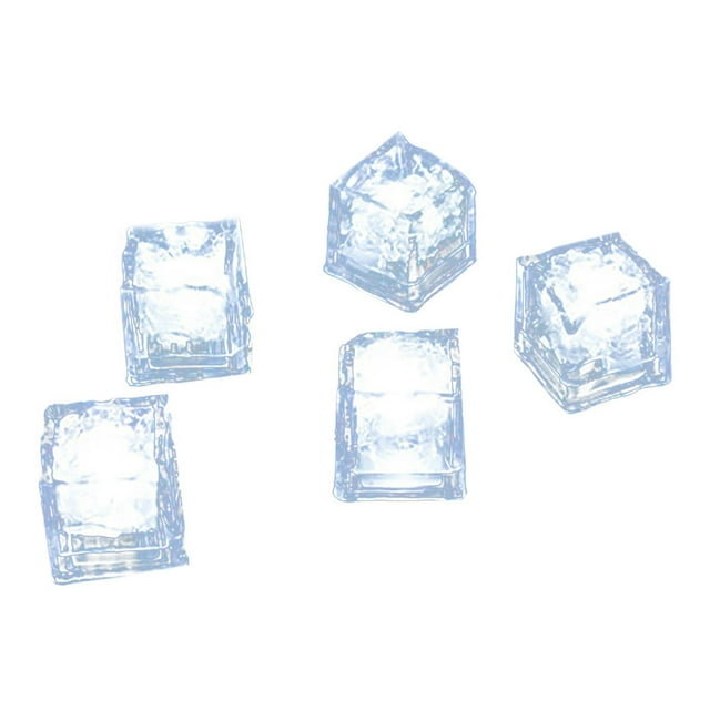 LED Ice Cube Shape Lights, MultiColor Liquid Sensor Glowing Light up Ice Cubes for Drinks Bar Party Wedding Decorations