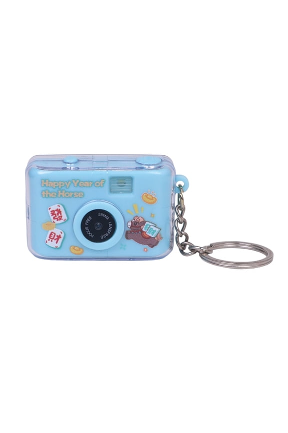 LED Illuminated Camera Keychain with Sound Effects & Glow-in-Dark Feature for Party & Gifts