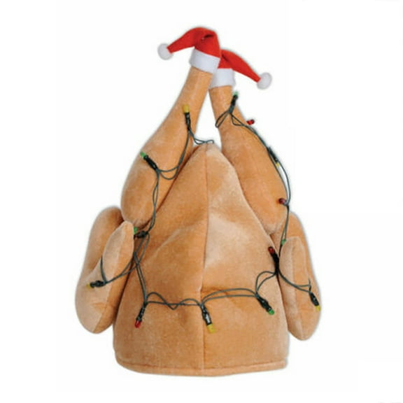 LED Illuminated Christmas Drum Major Hat with Flashing Lights Musical Holiday Party Cap for Festive Events