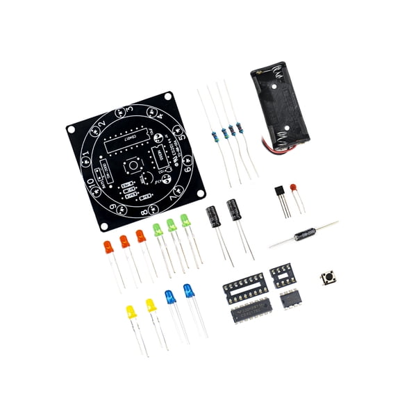 LED Illuminated Circuit Board For Electronic Roulette And Educational Solder Practice