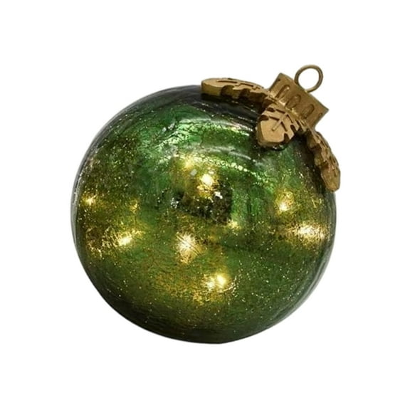 LED Illuminated Glass Christmas Tabletop OrnamentW1re1essParty Centerpieces