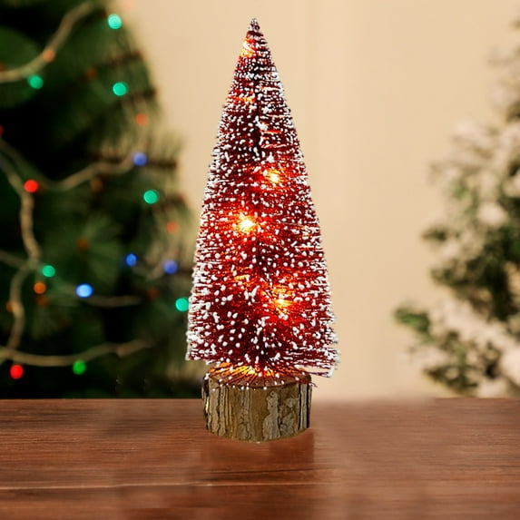 LED Illuminated Mini Christmas Tree - Festive Desktop Decoration for Holiday Scene Layout, LED Illuminated Mini Christmas Tree Christmas Tree Christmas Decoration