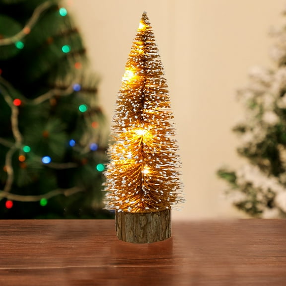 LED Illuminated Mini Christmas Tree - Festive Desktop Decoration for Holiday Scene Layout, LED Illuminated Mini Christmas Tree Christmas Tree Christmas Decoration