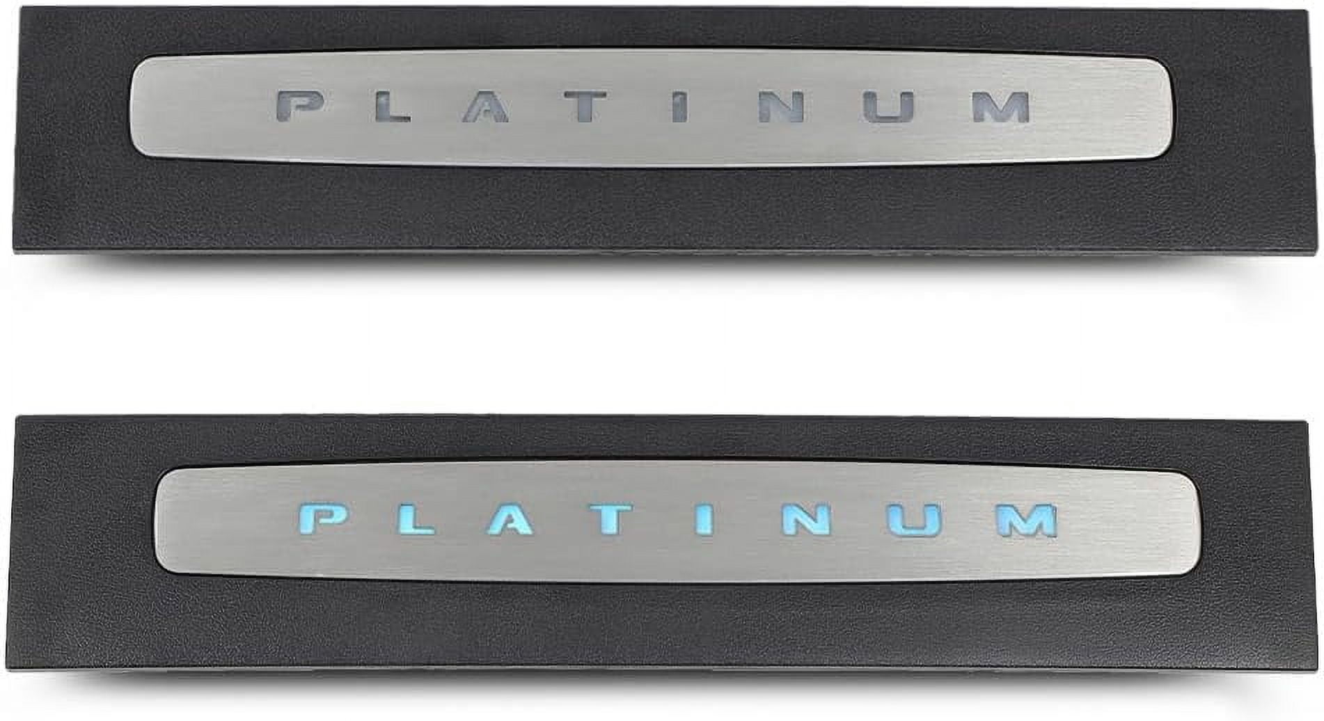 LQI LED Platinum Illuminated Door Sill Plates For Ford Super Duty Crew Cab 2017-2022 - Front Pair