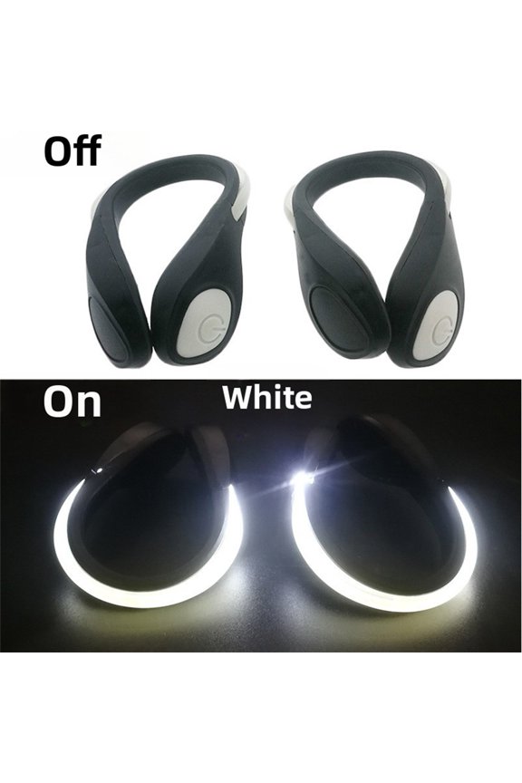 LED Illuminated Shoe Clip Lights for Night Running and Cycling, 3 Modes Safety Flasher with Secure Attachment, Lightweight Portable Heel Light for Outdoor Sports, 2 Pack(white)