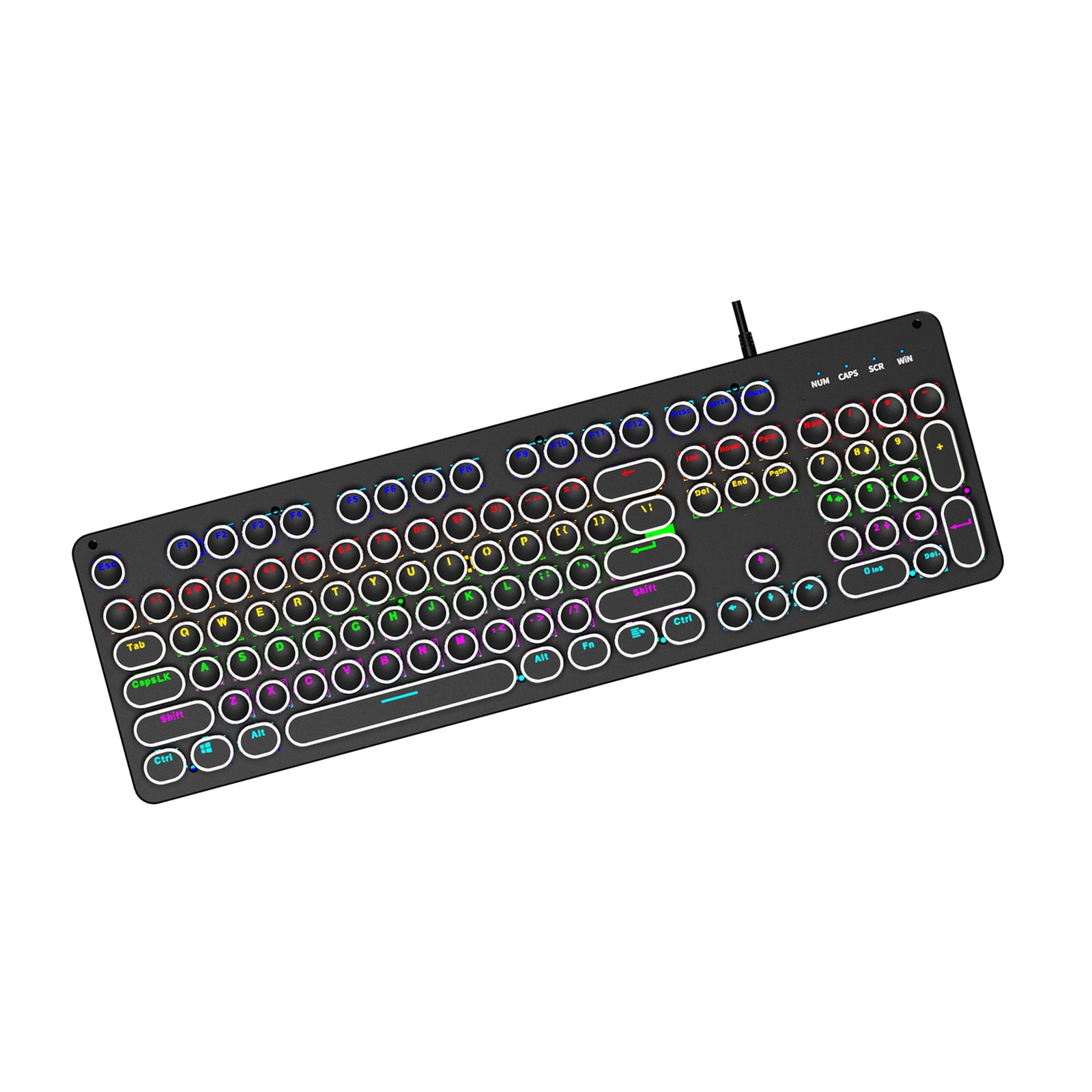 LED Illuminates Mechanical Keyboard Backlits Effects Hot Swappable Switches ABS Keycaps Wire Type C Connection