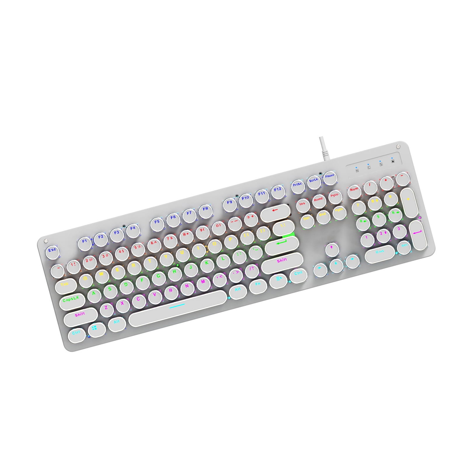 LED Illuminates Mechanical Keyboard Backlits Effects Hot Swappable Switches ABS Keycaps Wire Type C Connection