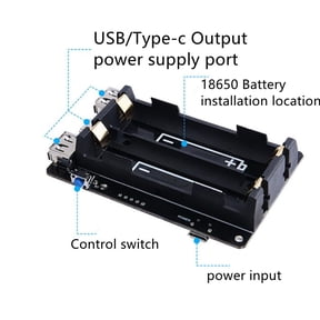 LED Indicator UPS With RTC Uninterruptible Power Supply Battery Charger Overcurrent Protection for Raspberry Pi 4B/3B+/3B