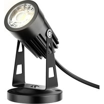 LED Indoor Plant Spotlight, 3W Floor Lamp Plant Up Lighting, 3000k Warm White Spotlight Indoor Graphic Light Accent Lighting, 110V US 2-Plug, 5.9ft Cord with Floor Foot Switch, Black