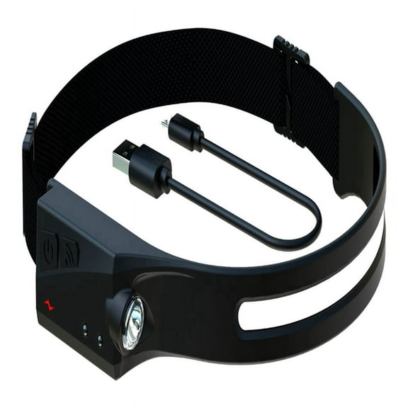 LED Induction Headlamp Camping Search Light USB Rechargeable Headlight Torch Fishing Work Light with Built-in Battery,A