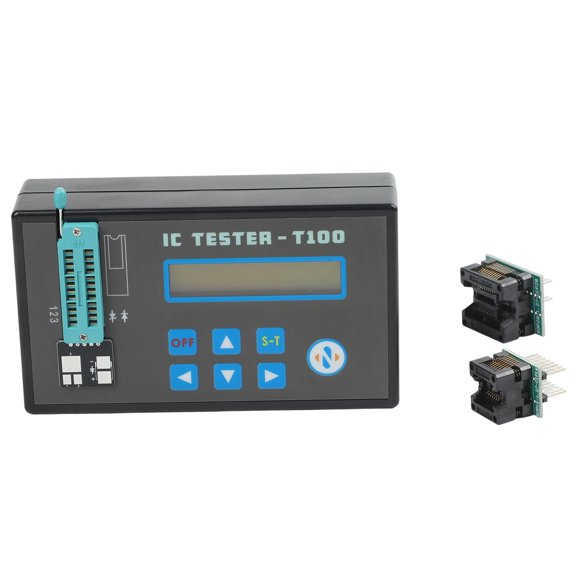 LED Integrated Circuit Tester with 1300+ Chip Models,Transistor & Diode Detector for 74HC/74LS/CD40 Series,800mAh Rechargeable, Auto Power-Off,ABS Housing(package)