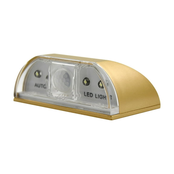LED Intelligent Keyhole Light Lamp Door Lock Sensor Lamp - Battery Operated Auto Sensor Motion Detector with 4 LED for Key Hole/Door Lock Gold