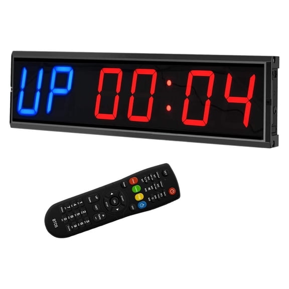 LED Interval Gym Timer Count Down/Up Clock Stopwatch Classroom School Office Studio Big 4 Inch