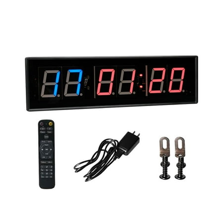 LED Interval Timer Gym Timer Fitness Timer for Intervals with Remote Clear Digital Display Workout Timer Interval Clock Stopwatch for Garage