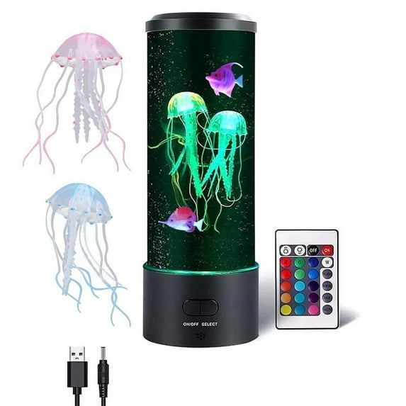 LED Jellyfish Lamp Aquarium Lamp with Color Changing Light Effects Gift for Kids