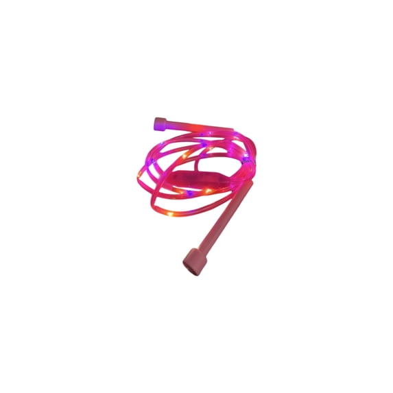 LED Jump Rope for Adults, Light Up Fitness Rope with Adjustable Length for Nighttime Exercise, Fun Cardio Workout and Glow in the Dark Party Fun Pink