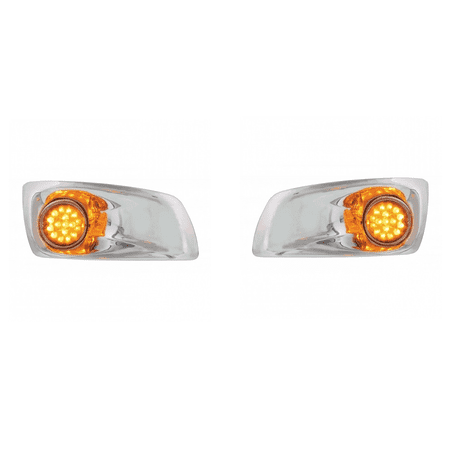 LED Kenworth T660 Dual Function Bumper Light - Clear Style w/ Amber Lens