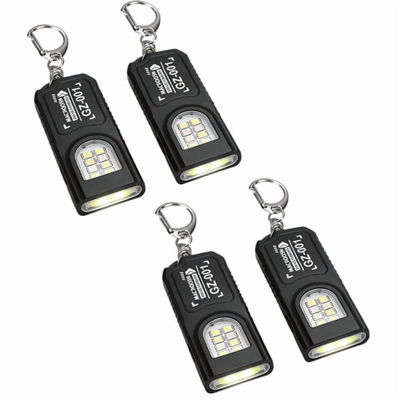 LED Keychain Flashlight Type C Rechargeable 550LM Portable Mini Torch Pocket Lantern with Magnet for Emergency Outdoor