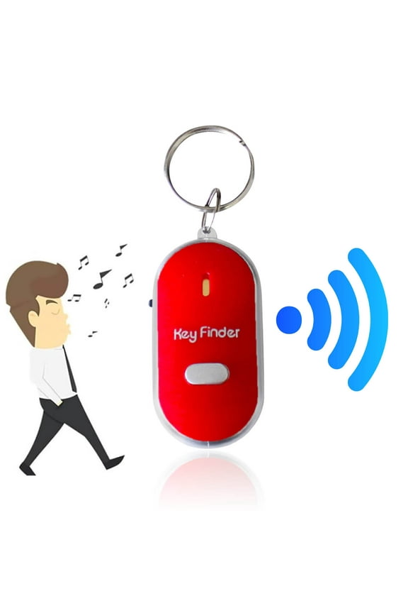 LED Keychain Light with Whistle Sound Finder, Remote Sound Control Lost Key Locator, Mini Torch Flashlight, Easy to Use Key Finder Device, Portable and Durable Birthday Gift