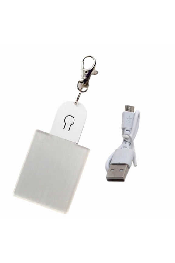 LED Keychain Novelty Night Light Key Chain Rings Christmas Festival Pattern Luminous Keyring for Outdoor Emergency Daily