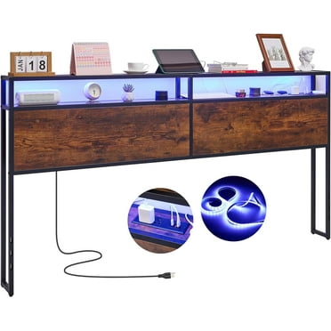 LED King Size Headboard Only,King Headboard with Storage,King Size Headboard Only with Lights,Head Boards King,Headboard King Size with USB, King Size Bed Headboard Only for Bedroom