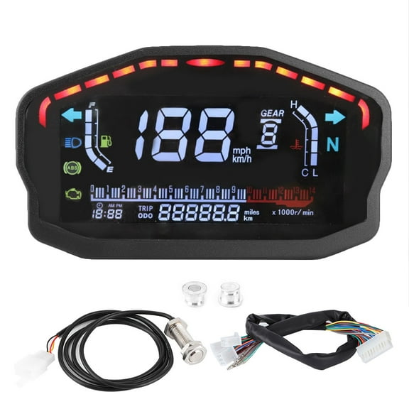 LED LCD Digital Speedometer Meter Odometer Gauge Motorcycle Tachometer Instrument Refitting Fit for Ducati