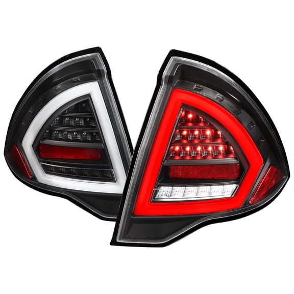 LED LIGHT BAR TAIL LIGHTS-BLACK HOUSING/CLEAR LENS-WHITE BAR Made for and Compatible with 10-12 FORD FUSION