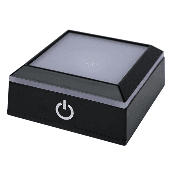LED Lamp Base Display Stand Applicable to Crystal Art Glass Display Stand Inductive Touch Crystal Ball Lamp Base Black,1 * base 1 * USB cable,Black