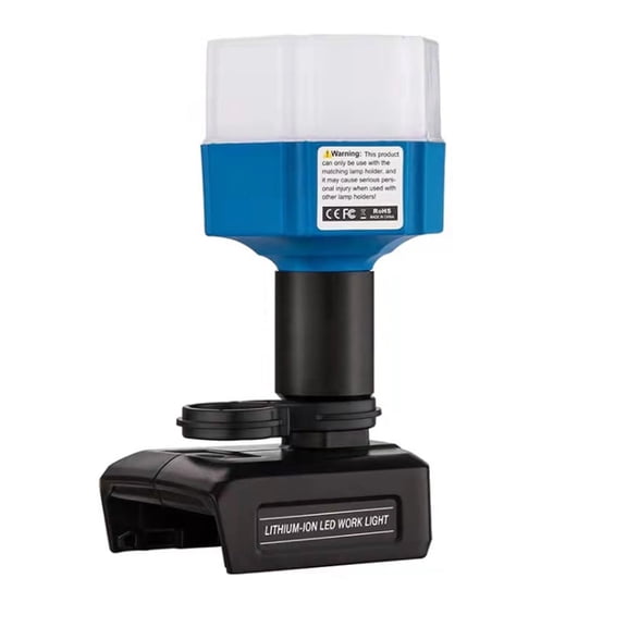 LED Lamp For Makita For Bosch For Dewalt For Milwaukee 14.4-20V Li-ion Battery Replacable Desk Lamp 1200lumen 12W Adapter Tool