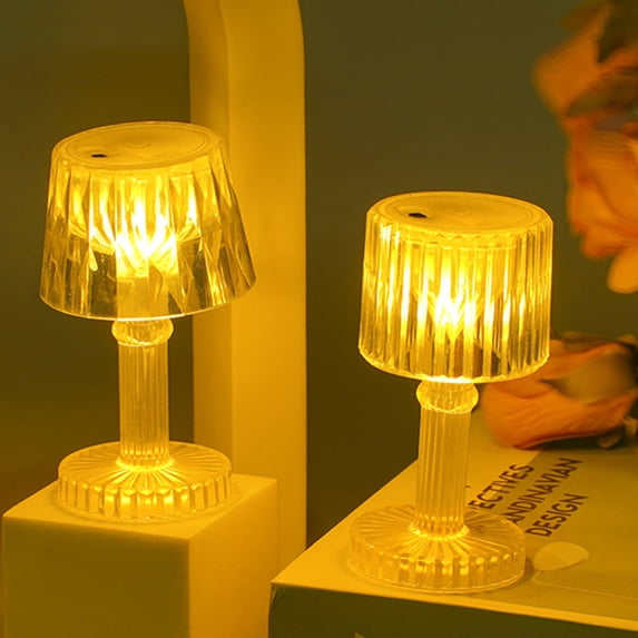 LED Lamp,Night Light,Battery Powered Compact Ambient Lighting,Warm Glow Decor Light for Bedroom Dining and Living Room Spaces