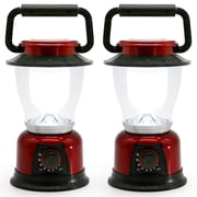 LED Lantern Battery Powered Portable Camping Light - LUXLITE Brightness Dimmable Small Size Table Lamp for Hiking Fishing Hurricane and Emergency Lighting 2 Pack