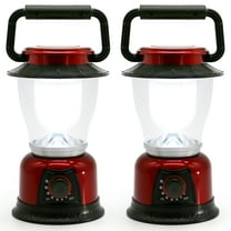 LED Lantern Battery Powered Portable Camping Light - LUXLITE Brightness Dimmable Small Size Table Lamp for Hiking Fishing Hurricane and Emergency Lighting (2 Pack)