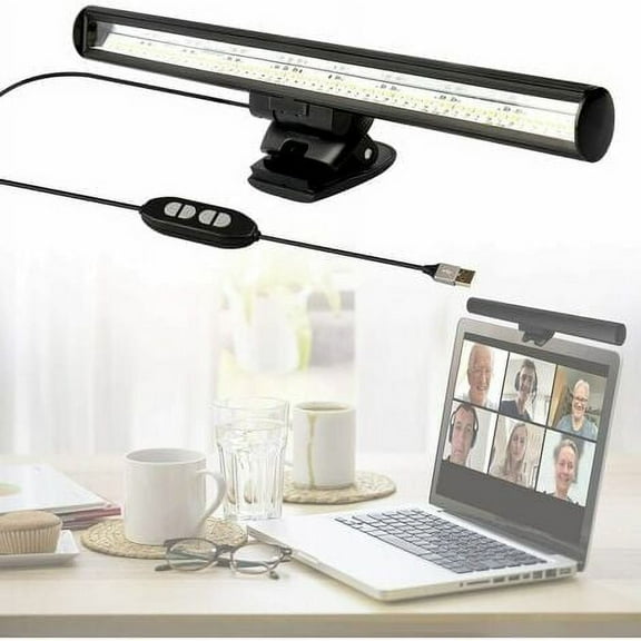 LED Laptop Light, Notebook Light for Video Conferencing, Desk Lamp, USB Screen Light Bar, 10 Brightness/3 Temperature Temperature