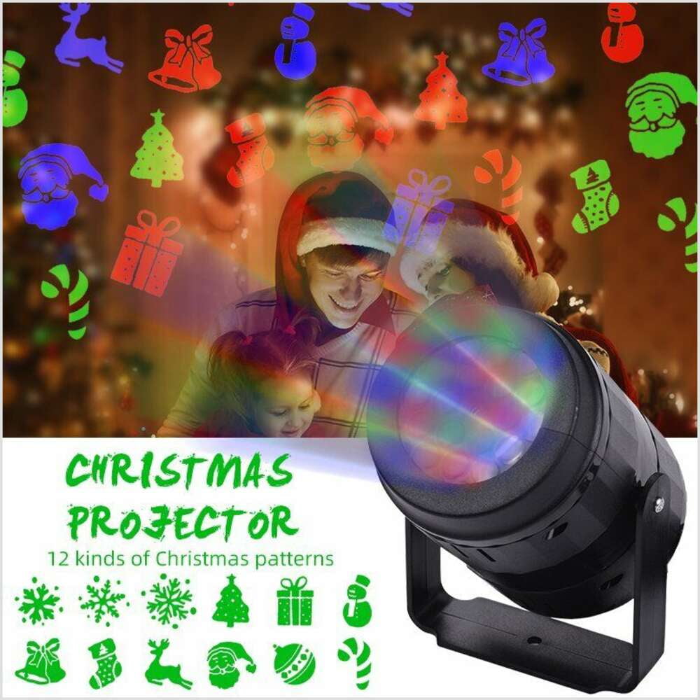 LED Laser Projector Christmas Light Landscape Laser Snowflake Santa
