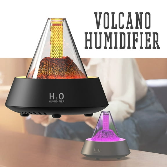 LED Lava Lamp Humidifier Volcanic Aroma Diffuser Home Decor